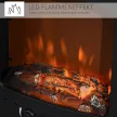 LED Elektromos Kandalló, Szabadon Álló Kandalló Lánghatással, 900/1800W, Fekete