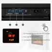 Elektromos kandalló, 3D LED lángok, távirányító, időzítő, MDF, fehér