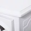 Szabadon álló elektromos kandalló, lánghatású, 2 fűtési mód 1000W/2000W, edzett üveg, fehér, 36,5x24x45,5 cm