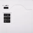 Szabadon álló elektromos kandalló, lánghatású, 2 fűtési mód 1000W/2000W, edzett üveg, fehér, 36,5x24x45,5 cm
