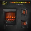 Elektromos kandalló fűtőberendezéssel, 1800 W-os elektromos kandalló LED lánghatással