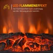 Elektromos kandalló fűtőberendezéssel, 1800 W-os elektromos kandalló LED lánghatással