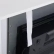  Elektrokamin mit Heizung, elektrischer Kamin mit LED Flammeneffekt und 3 Helligkeiten 2000W Dekokamin mit Einstellbarer Thermostat elektrisch Kaminfeuer mit Fernbedienung Weiß