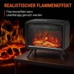 Elektrokamin 800/1600W elektrischer Kamin mit Heizung, Abnehmbarer Sockel, Einstellbarer Thermostat 3D-Flammeneffekt