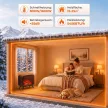 Elektrokamin 800/1600W elektrischer Kamin mit Heizung, Abnehmbarer Sockel, Einstellbarer Thermostat 3D-Flammeneffekt