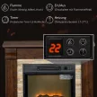 Elektromos kandalló 1800W fűtőberendezéssel, távirányítóval, túlmelegedés elleni védelemmel, dekoratív kandalló, sötétbarna