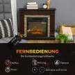 Elektromos kandalló 1800W fűtőberendezéssel, távirányítóval, túlmelegedés elleni védelemmel, dekoratív kandalló, sötétbarna