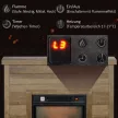Elektromos kandalló, 3D lánghatás, 3 beállítás, időzítő, távirányító, natúr fa