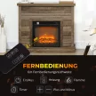 Elektromos kandalló, 3D lánghatás, 3 beállítás, időzítő, távirányító, natúr fa