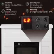 Elektromos kandalló, 3D lánghatás, 3 beállítás, időzítő, távirányító, fehér