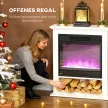 Elektromos kandalló, valósághű lángok 9 színnel, állítható fényerő, 1800 W, távirányító, időzítő, fehér
