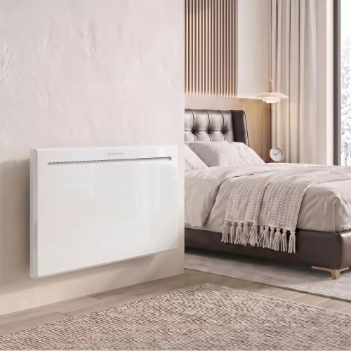 Okos panelfűtő 1500 W, szabadon álló/falra szerelhető, elektromos fűtőtest 7 napos időzítővel, ablakérzékeléssel, fagyvédelemmel, fehér