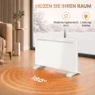 Okos panelfűtő 1500 W, szabadon álló/falra szerelhető, elektromos fűtőtest 7 napos időzítővel, ablakérzékeléssel, fagyvédelemmel, fehér