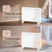 Okos panelfűtő 1500 W, szabadon álló/falra szerelhető, elektromos fűtőtest 7 napos időzítővel, ablakérzékeléssel, fagyvédelemmel, fehér