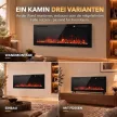  Elektrokamin ultradünn für Wandeinbau und Wandmontage Elektrischer Kamin mit Fernbedienung 127cm
