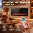  Elektrokamin ultradünn für Wandeinbau und Wandmontage Elektrischer Kamin mit Fernbedienung 127cm