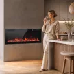  Elektrokamin ultradünn für Wandeinbau und Wandmontage Elektrischer Kamin mit Fernbedienung 127cm