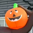 Felfújható Kísértetfa Tök Halloween Dekorációs Figura LED Világítással, Poliészter, 180x80x240cm