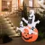 Felfújható Tök Szellem Halloween Dekorációs Figura LED Világítással, Poliészter, 120x120x180cm