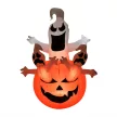 Felfújható Tök Szellem Halloween Dekorációs Figura LED Világítással, Poliészter, 120x120x180cm