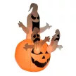 Felfújható Tök Szellem Halloween Dekorációs Figura LED Világítással, Poliészter, 120x120x180cm