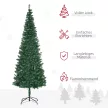 Műfenyő, állvánnyal, LED-ekkel, 2,1 m, 1 mikulásvirág, zöld