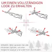 Műfenyő, állvánnyal, LED-ekkel, 2,1 m, 1 mikulásvirág, zöld