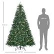 Karácsonyfa, 700 meleg fehér LED, 2154 ág, lángálló, műanyag/fém, 210 x 142 cm, zöld