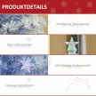 Künstlicher Weihnachtsbaum 120 cm Christbaum künstlich mit Glasfaser und LED-Beleuchtung, 130 Spitzen Tannenbaum inkl. Stahlständer für Drinnen Weiß+Blau