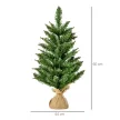 Mini karácsonyfa műhóval, 60 cm magas, cementtalppal, többszínű