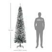 Műfenyő 225 cm-es ceruzafenyő hóval, 738 tűvel beltéri használatra