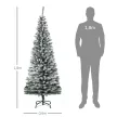 Műfenyő 180 cm-es ceruza alakú fenyőfa hóval, 492 tűvel beltéri használatra