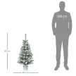 Mini-Weihnachtsbaum Ø40x90 cm, Kunstschnee, 60 LEDs, feuerfest, Kunststoff, Grün/Weiß