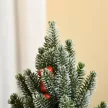 Mini karácsonyfa fenyőtobozokkal, piros bogyókkal és cseréppel, 50 cm magas, többszínű