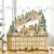  Adventskalender Weichnachtsdekoration Weihnachtsdeko, 24 Schubladen, LED-Lichter, 39 cm x 9 cm x 42 cm, Weiß + Grün
