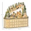  Adventskalender Weichnachtsdekoration Weihnachtsdeko, 24 Schubladen, LED-Lichter, 39 cm x 9 cm x 42 cm, Weiß + Grün