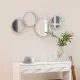 Spiegel-Set für Wanddekoration, Wandschmuck mit 4 runden Spiegeln, Wandspiegel, Flurspiegel,107 x 4 x 56 cm