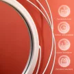Spiegel-Set für Wanddekoration, Wandschmuck mit 4 runden Spiegeln, Wandspiegel, Flurspiegel,107 x 4 x 56 cm