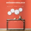 Spiegel-Set für Wanddekoration, Wandschmuck mit 4 runden Spiegeln, Wandspiegel, Flurspiegel,107 x 4 x 56 cm