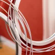 Spiegel-Set für Wanddekoration, Wandschmuck mit 4 runden Spiegeln, Wandspiegel, Flurspiegel,107 x 4 x 56 cm