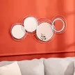 Spiegel-Set für Wanddekoration, Wandschmuck mit 4 runden Spiegeln, Wandspiegel, Flurspiegel,107 x 4 x 56 cm