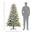 Műfenyő, műhóval és LED-es fényekkel, 180 cm, zöld és fehér
