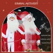  Weihnachtsmannfigur, beweglich, mit Geräuschsensor, Lachen & Musik, 140 cm, Rot