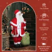  Weihnachtsmannfigur, beweglich, mit Geräuschsensor, Lachen & Musik, 140 cm, Rot