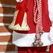  Weihnachtsmannfigur, beweglich, mit Geräuschsensor, Lachen & Musik, 140 cm, Rot