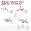 1,8 m-es mű karácsonyi girland égősorral, virágdíszítéssel, zöld