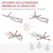 Karácsonyfa LED világítással, 60 cm, fenyőtobozokkal és piros bogyókkal, állvánnyal, zöld/fehér