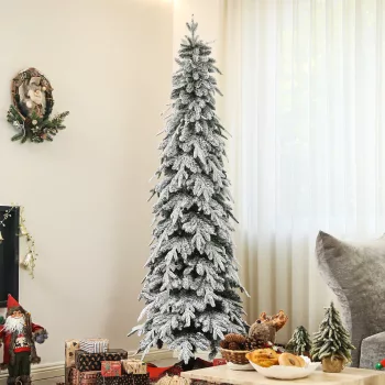   Műfenyő 210 cm, igazi karácsonyfa kinézetű, 800 sűrű ággal, műhóval, autóbeállóval