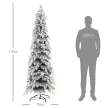 Műfenyő 210 cm, igazi karácsonyfa kinézetű, 800 sűrű ággal, műhóval, autóbeállóval