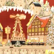  Adventskalender, Weihnachtsdorf, 18 LEDs, 24 Schubladen, wiederverwendbar, 45 x 9 x 42,5 cm